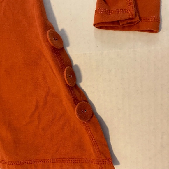 Noelle Womens Sz S M Long SLeeve Rust Burnt Orange - Picture 4 of 6